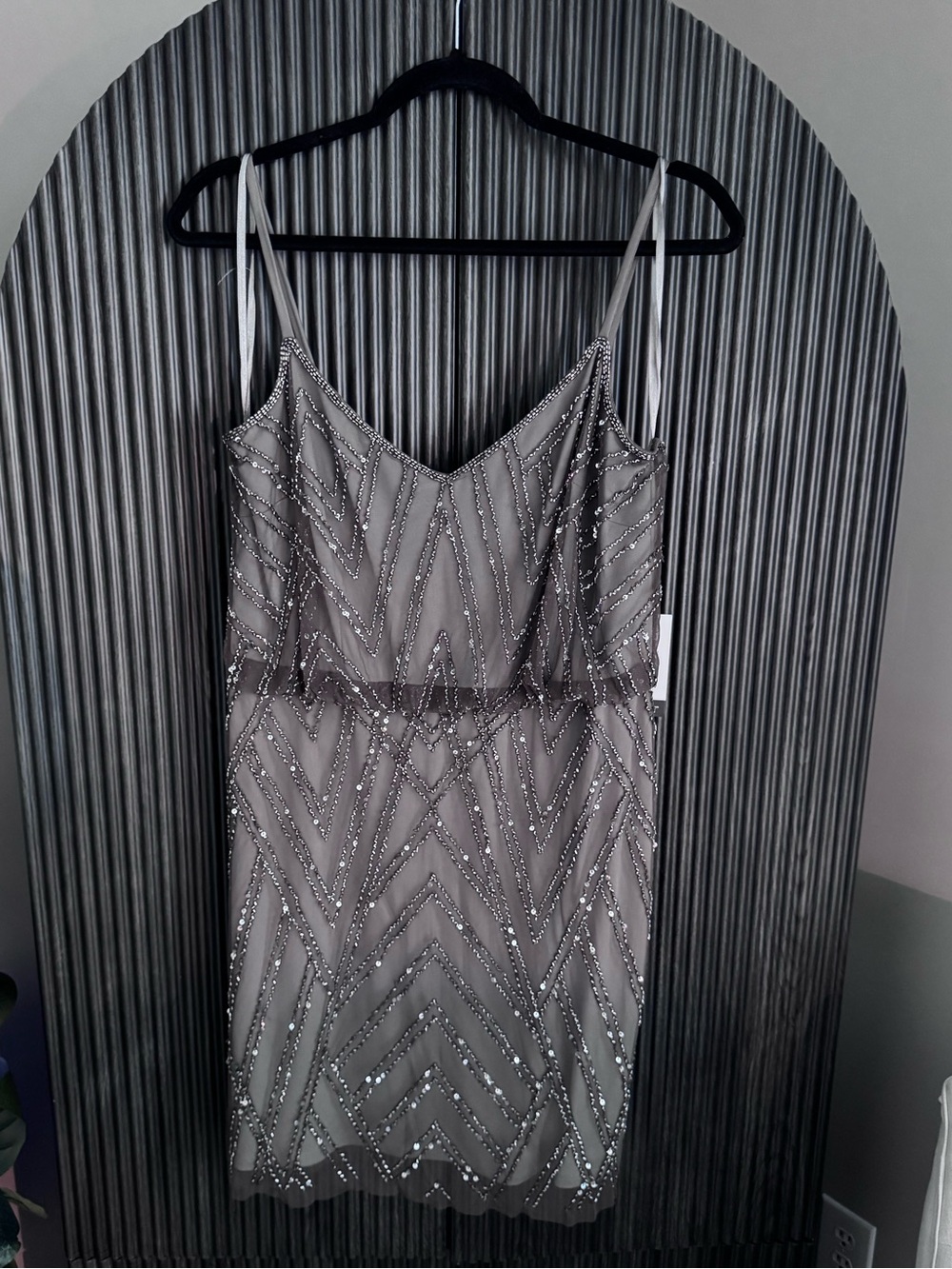 Blouson Spaghetti-Strap Cocktail Dress